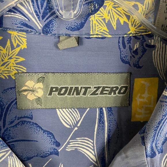 Point Zero Hawaiian Shirt Men's XL Short Sleeve Button Up 100% Cotton - Picture 3 of 10